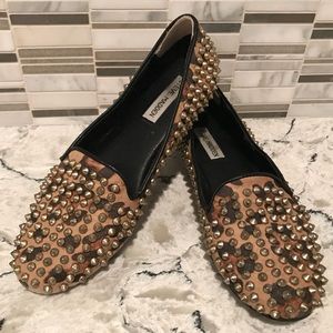 Steve Madden Studded Leopard Flats
